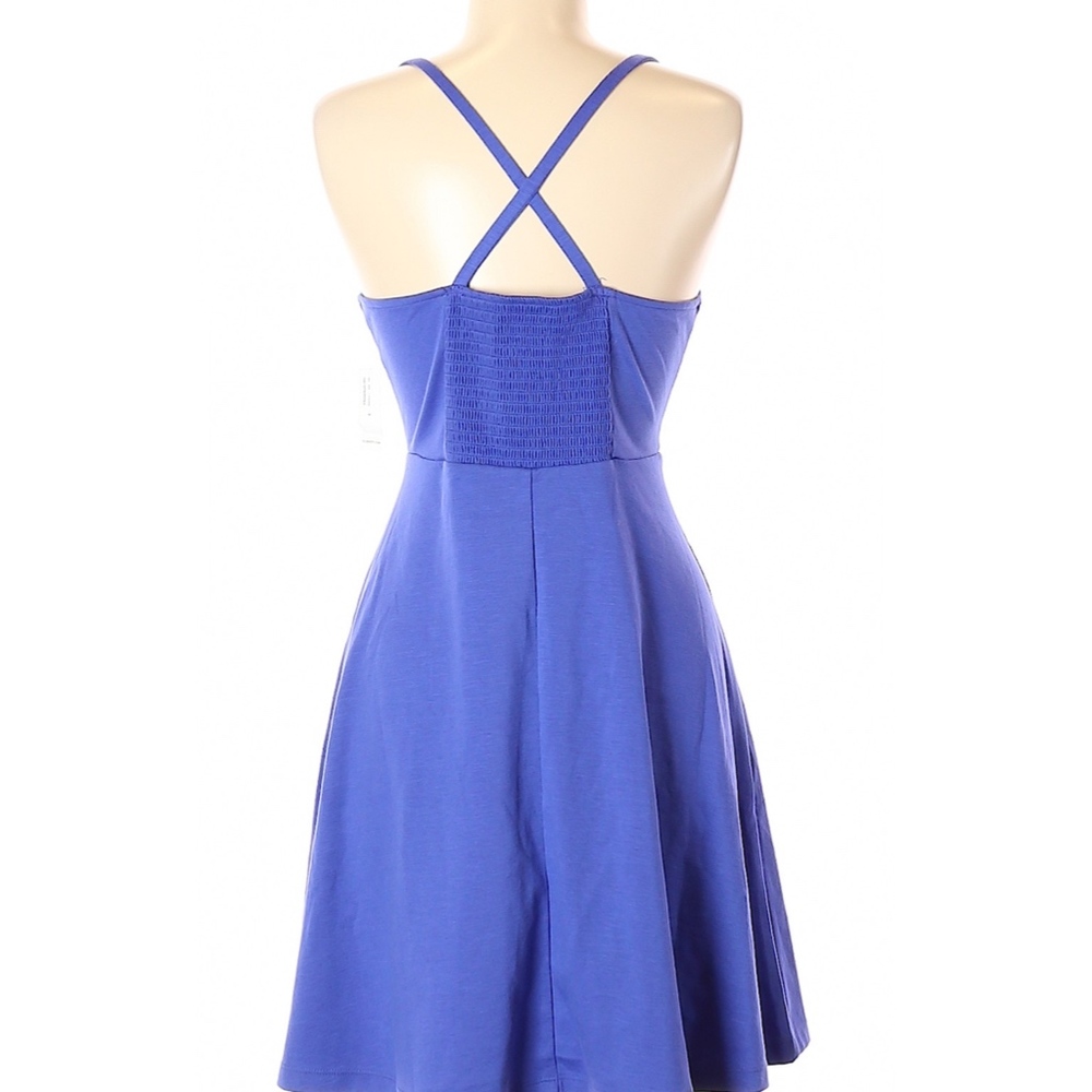 Old Navy Periwinkle Fit & Flare Dress Sz LP - Picture 4 of 5